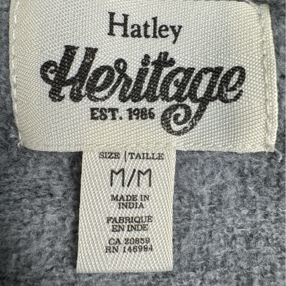 Hatley little blue house Gray and Olive Hoodie with Orange Accents size medium - Picture 4 of 10